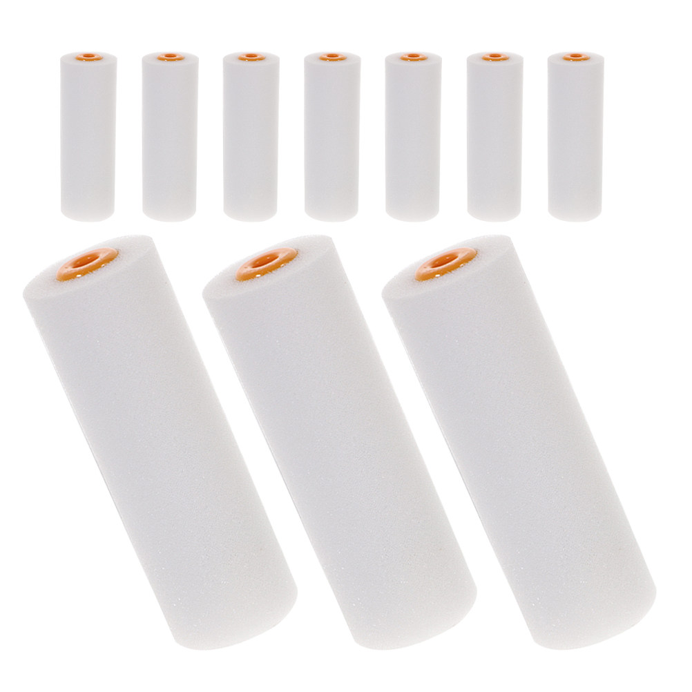 Foam Roller High Density - 10Pcs Sponge Roller Brush 4 Inch