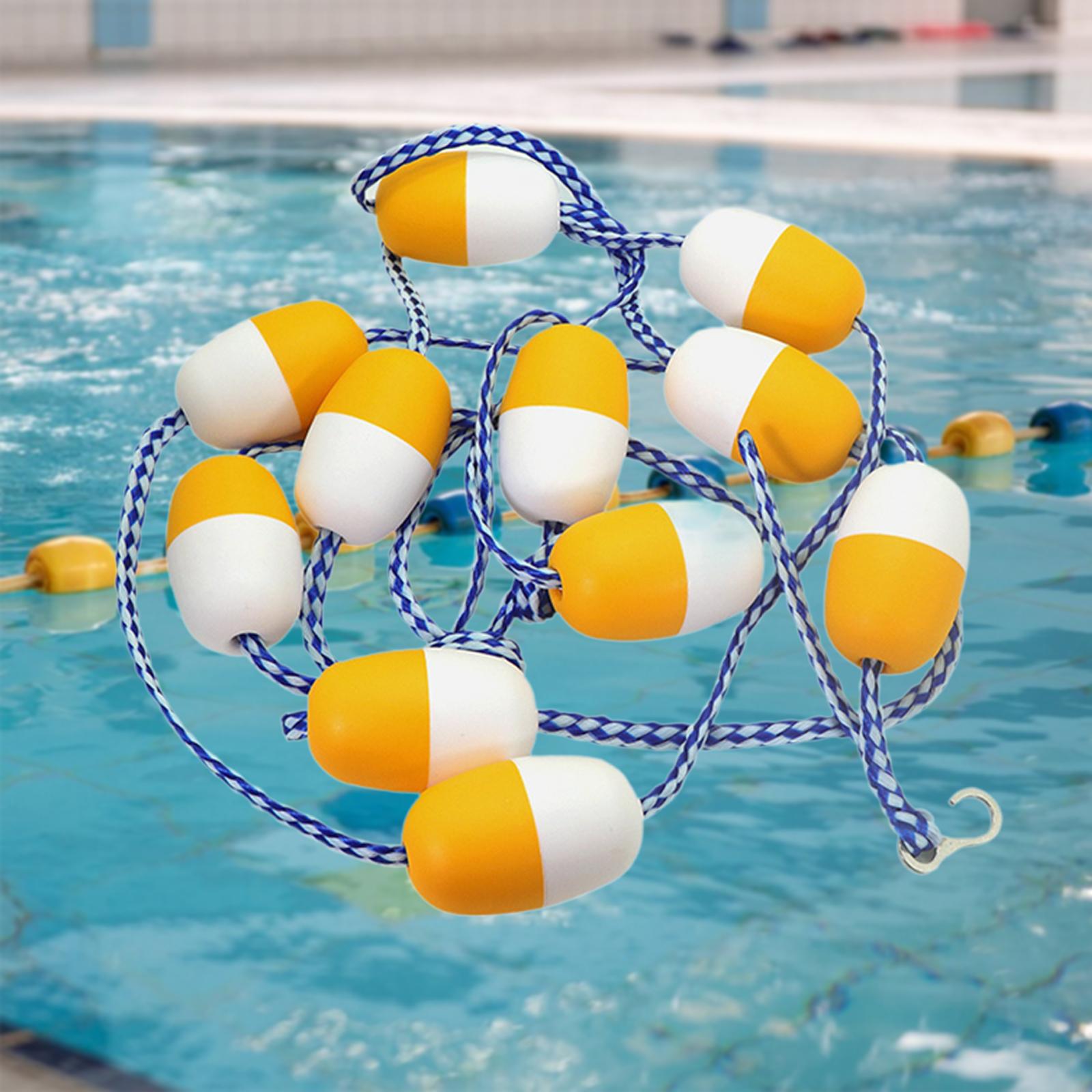 Home Gym Yellow - Pool Rope with Floats Yellow White
