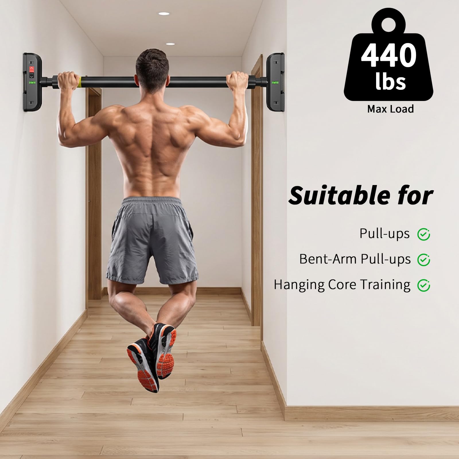 Suspension Trainer Door - Pull Up Bar for Doorway, Door