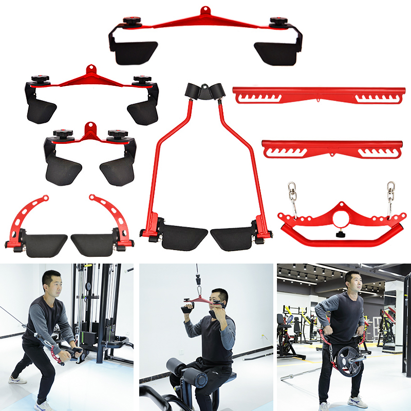 Home Gym Rowing Machine - Adjustable Fitness Lat Pull Down Bar