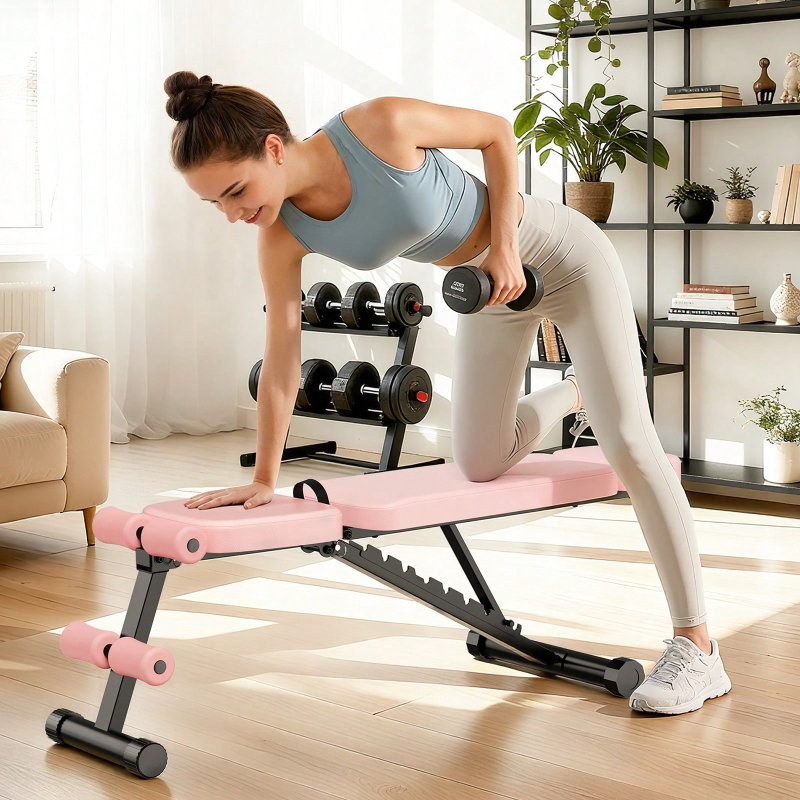 Home Gym Weights - 9 Position Adjustable Weight Bench Foldable