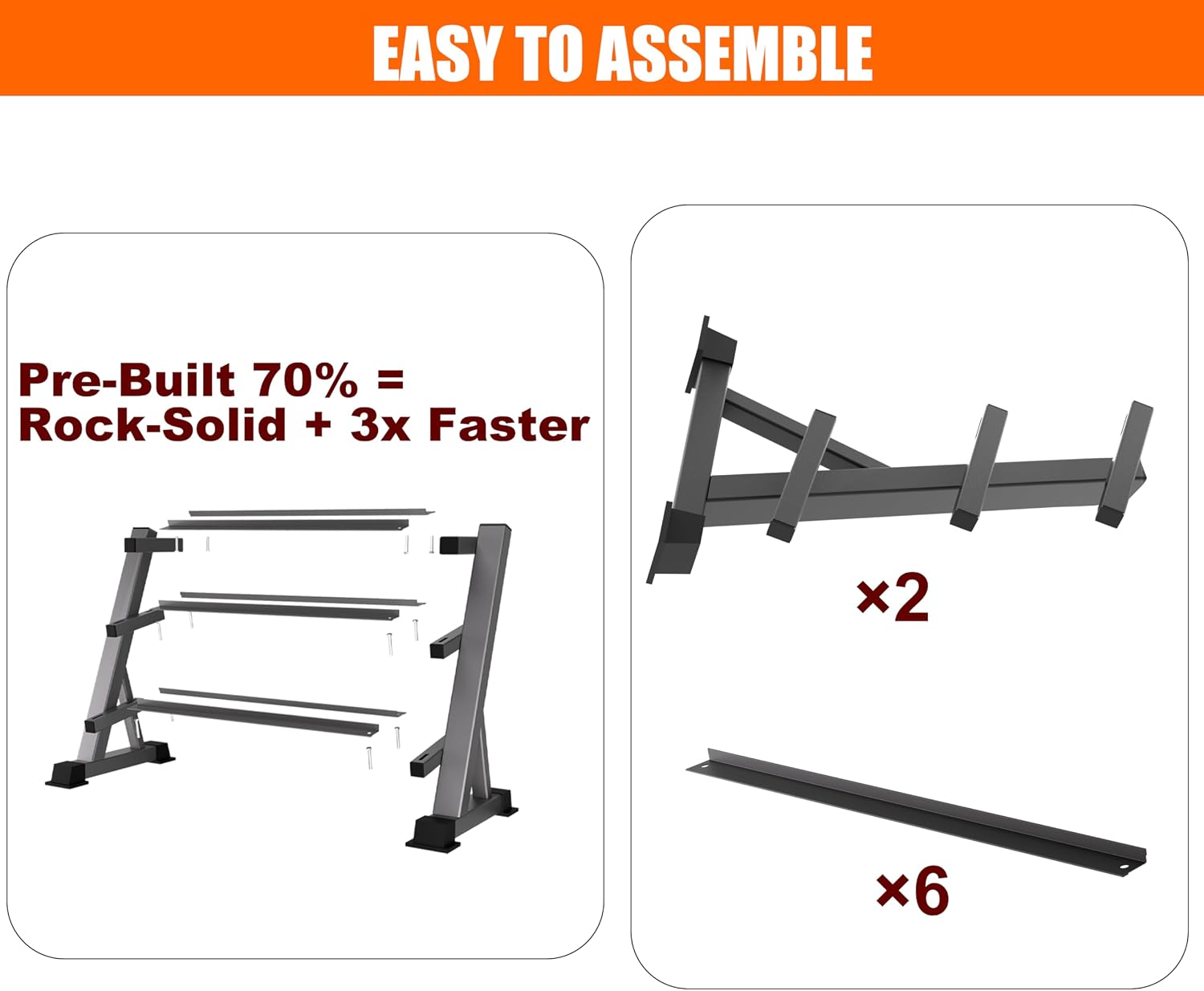 Heavy Duty Three Tier Dumbbell - Home Gym Weights ulasan dan harga