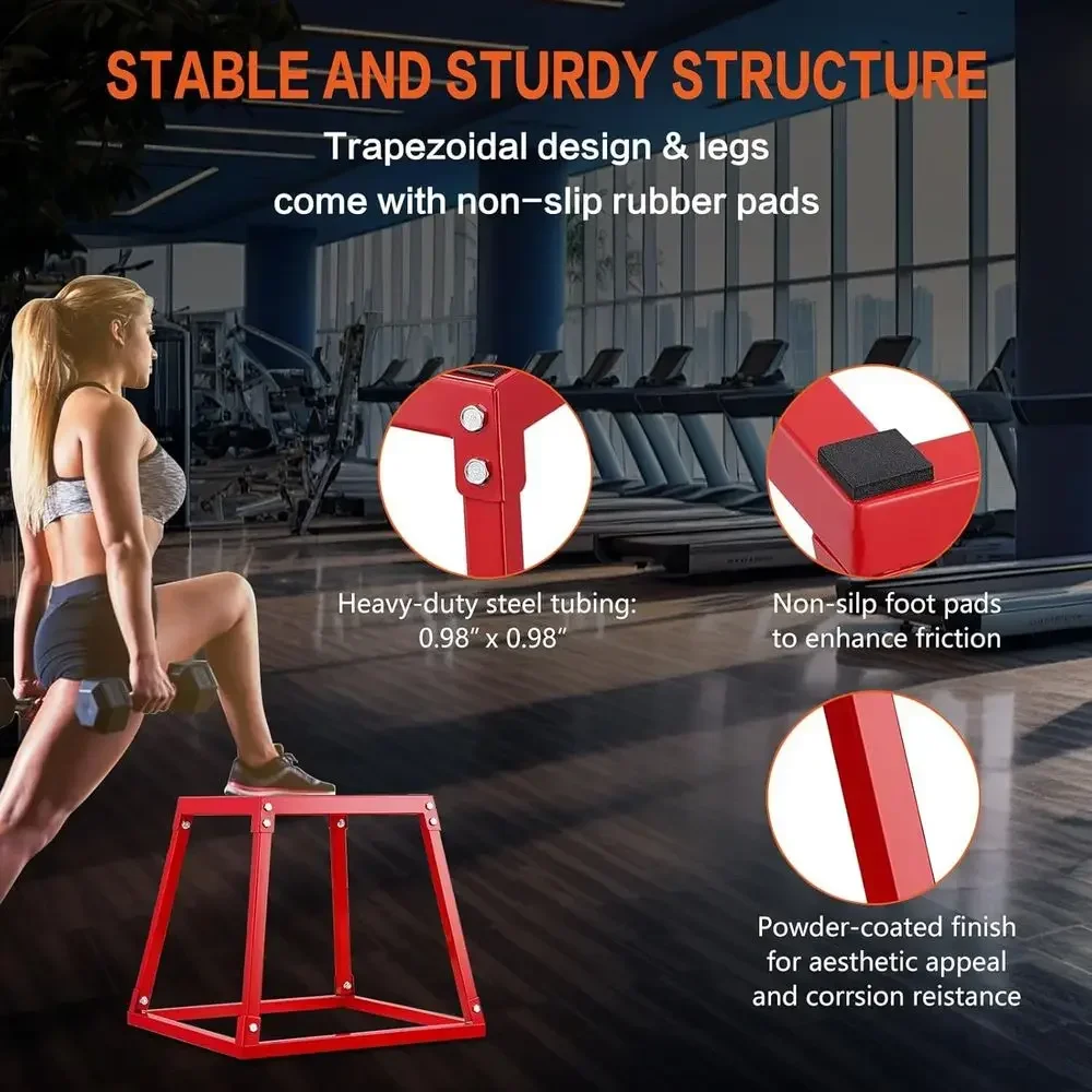 Set of 3 Plyometric Jump Boxes - Home Gym Jump Box ulasan dan harga