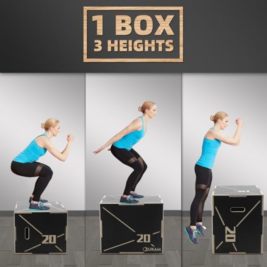 Non-Slip Wood Plyometric Jump  - Home Gym Jump Box ulasan dan harga