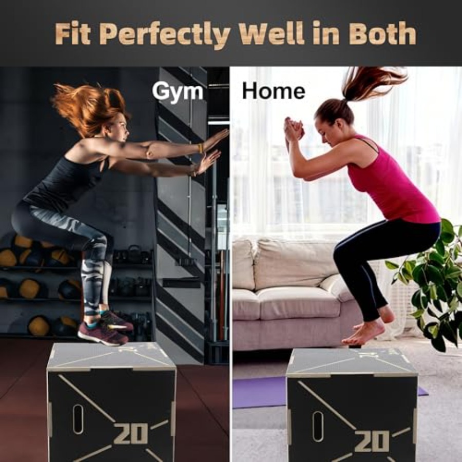 Non-Slip Wood Plyometric Jump  - Home Gym Jump Box ulasan dan harga