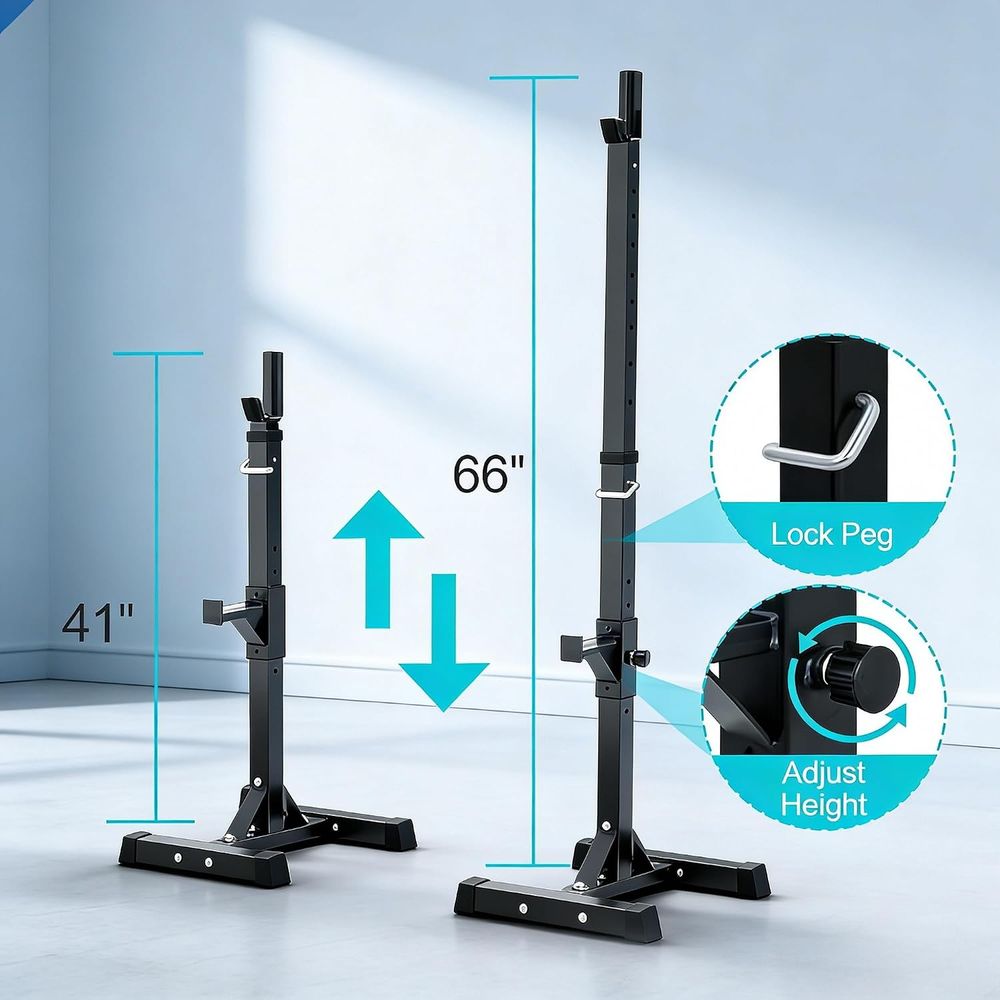 Squat Rack Stand for Adjustabl - Home Gym Weights ulasan dan harga