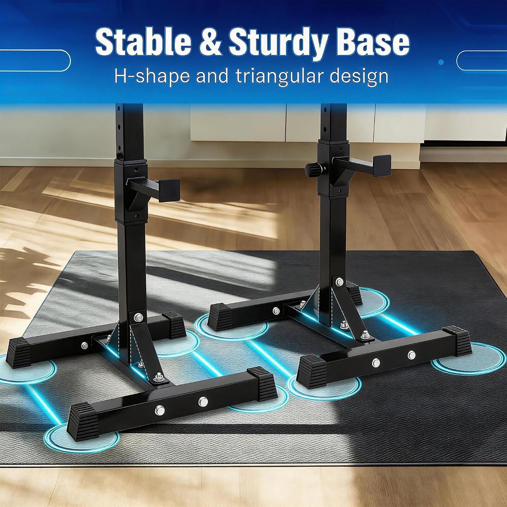 Squat Rack Stand for Adjustabl - Home Gym Weights ulasan dan harga