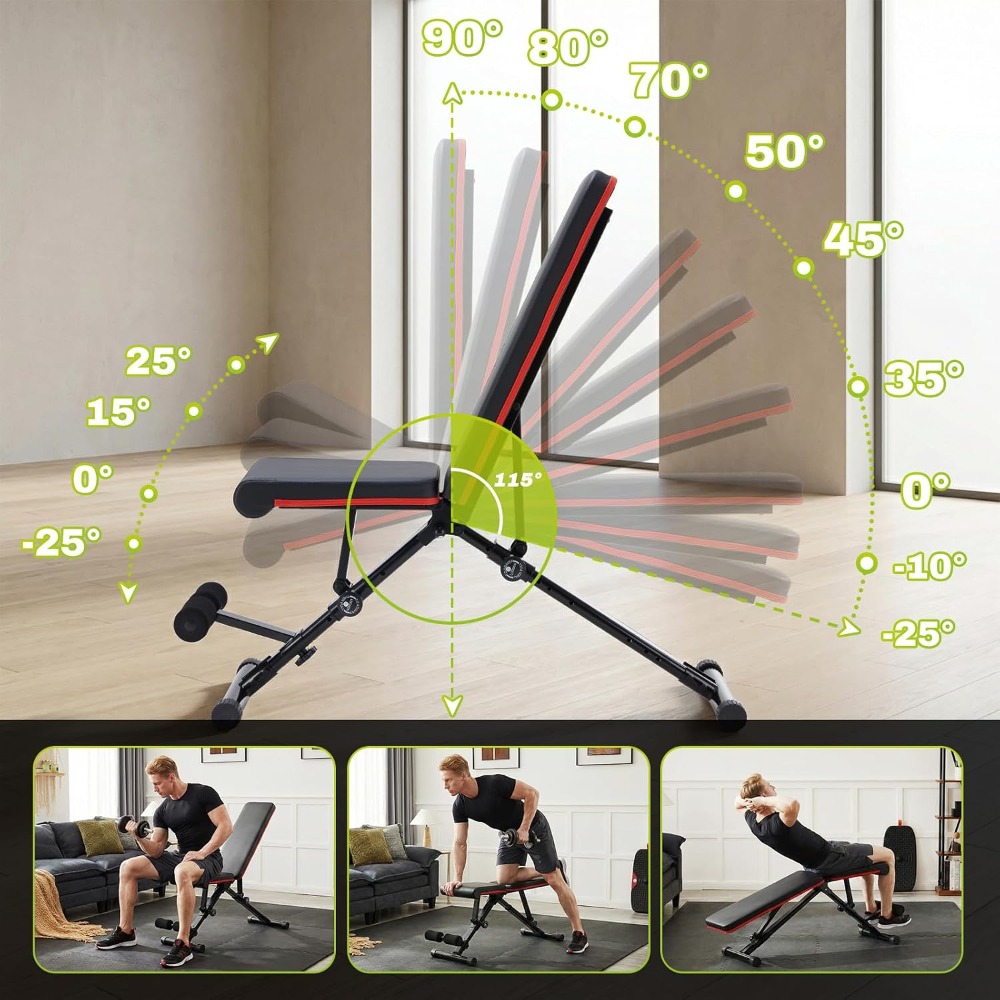 Adjustable Weight Bench for Fu - Home Gym Weights ulasan dan harga