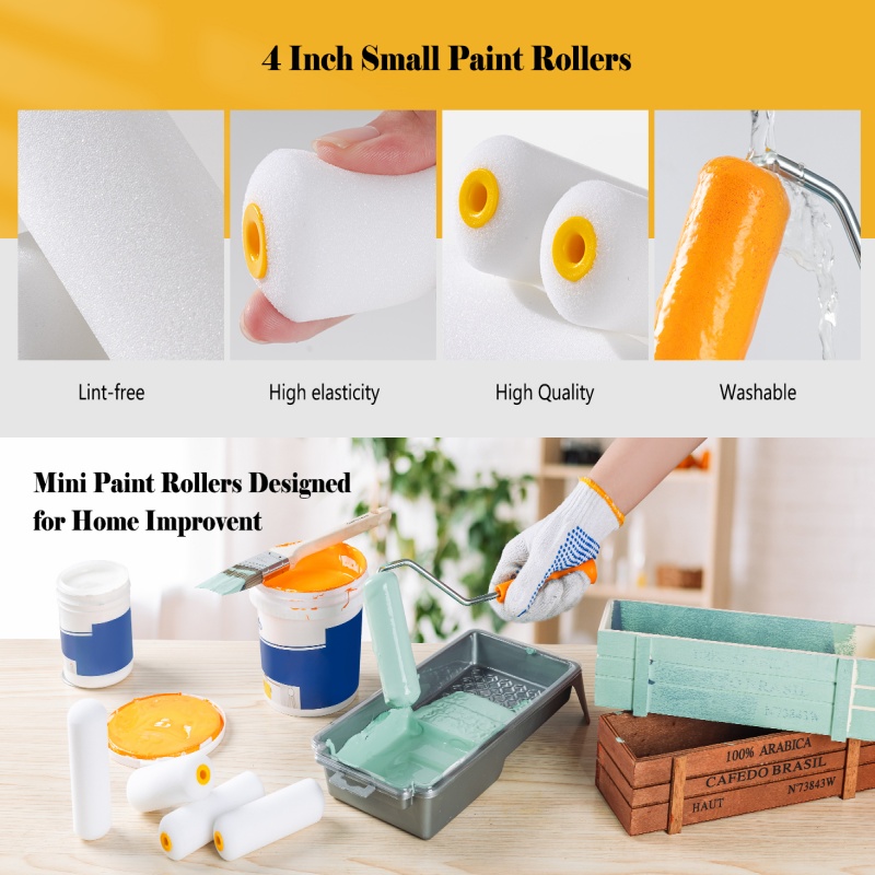 10PCS 4 Inch High Absorption F - Foam Roller High Density ulasan dan harga