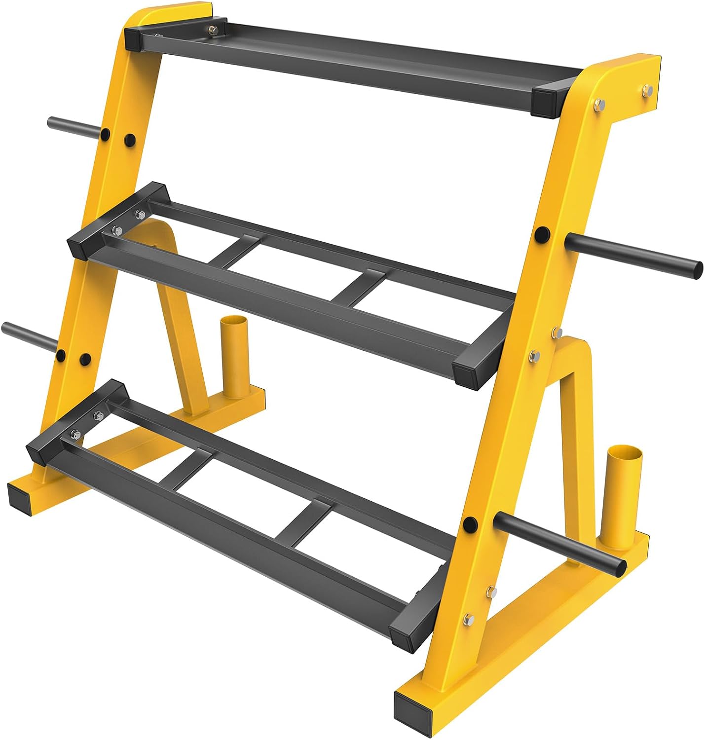 Heavy Duty Three Tier Dumbbell - Home Gym Yellow ulasan dan harga