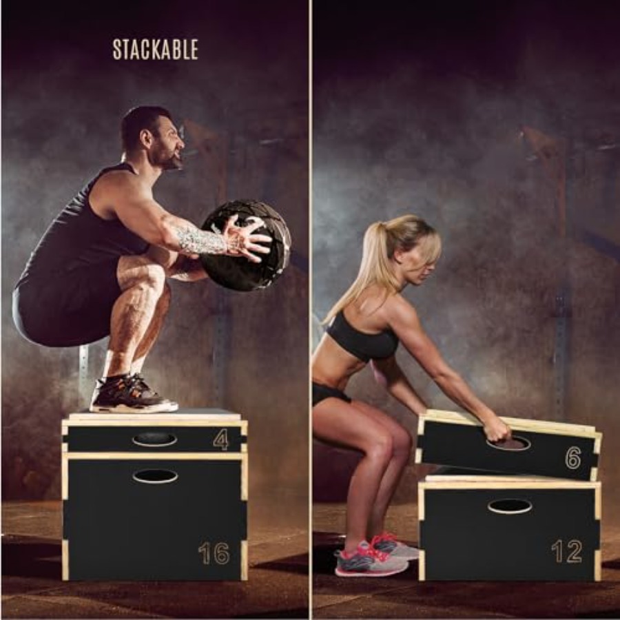 3 in 1 Wooden Plyo Box for Jum - Home Gym Jump Box ulasan dan harga