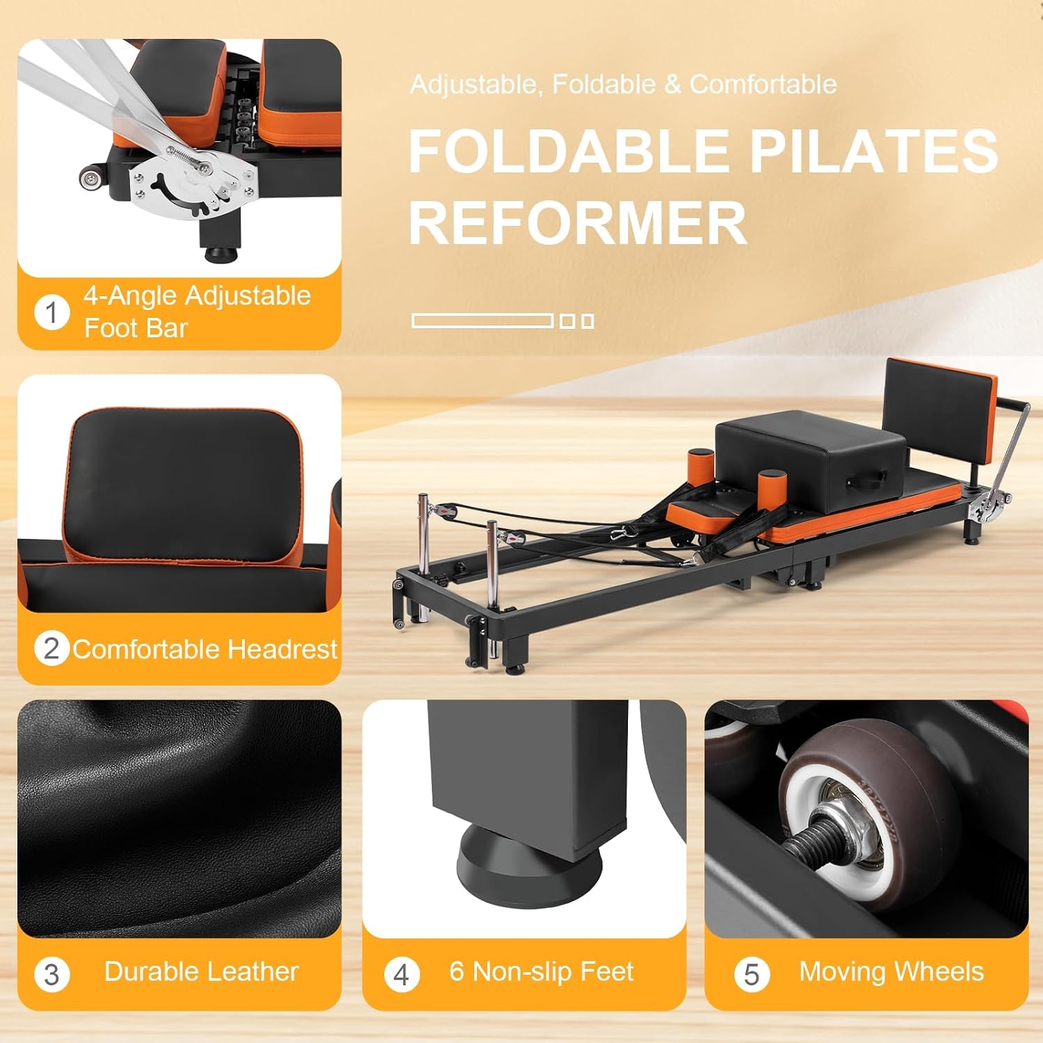 Pilates Reformer, Foldable Pil - Home Gym Jump Box ulasan dan harga