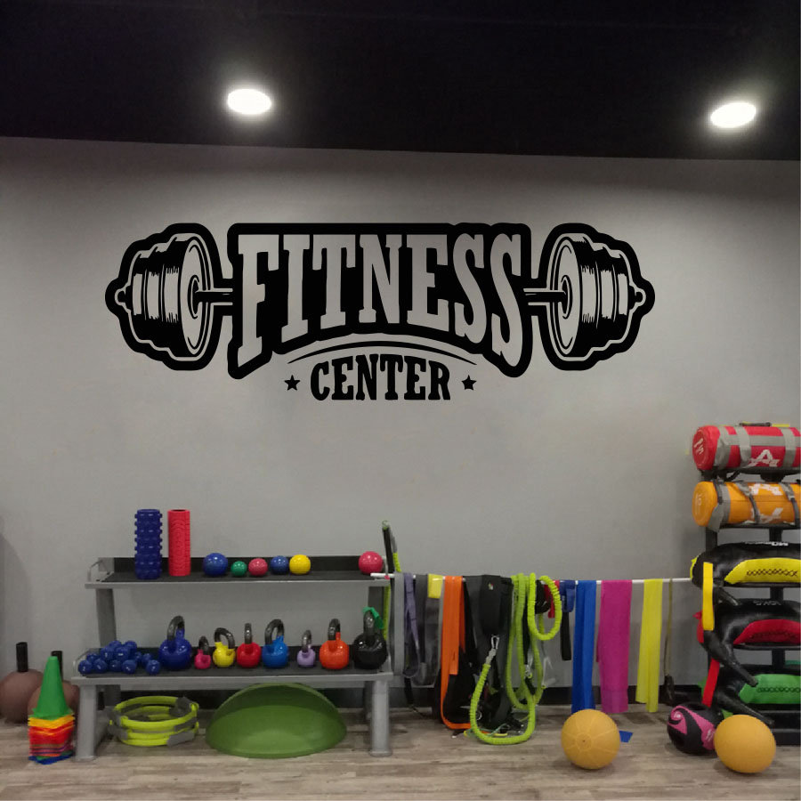 Gym vinyl decor wall decal fit - Home Gym Multi Station ulasan dan harga