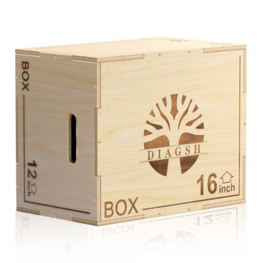 Plyo Box - 3-in-1 wood plyomet - Home Gym Jump Box ulasan dan harga