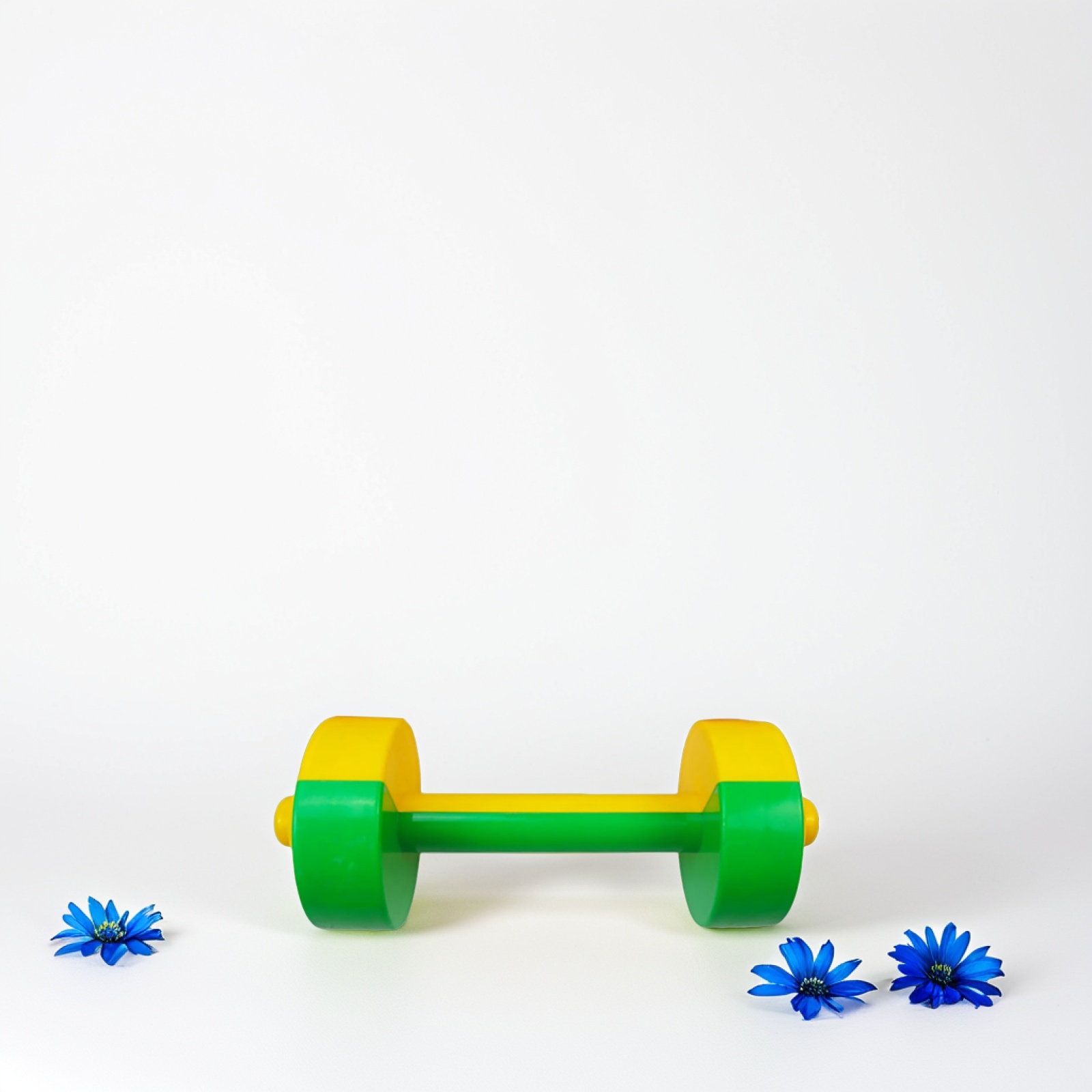 1Pair Plastic Dumbbells Kids F - Home Gym Yellow ulasan dan harga